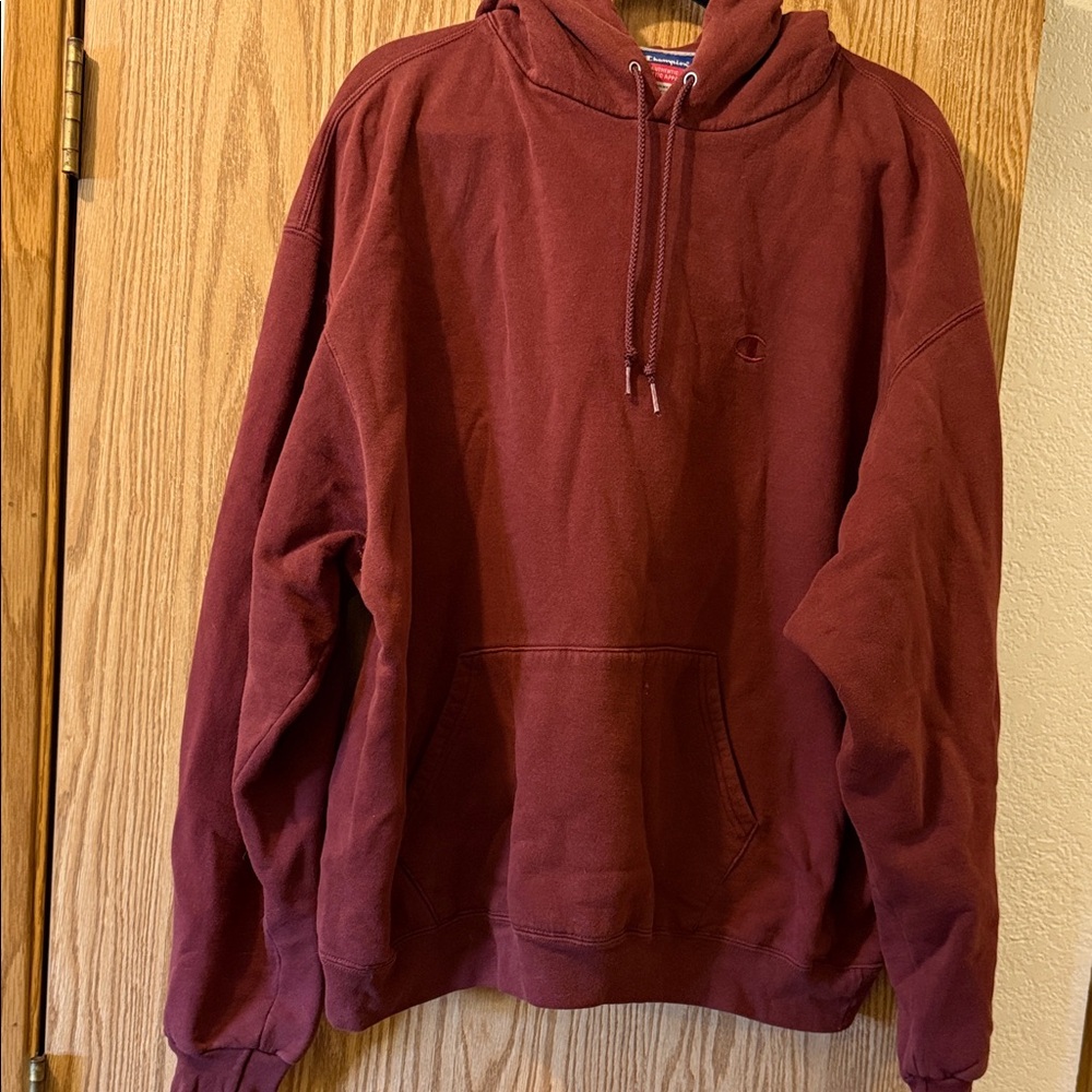 Champion Burgundy Pullover Hoodie